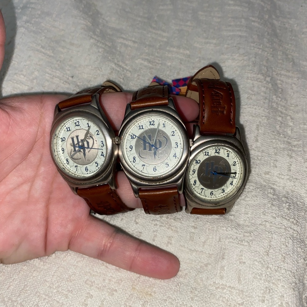 Warner Bros Brown and Silver Leather Strap Watches HARRY POTTER BRAND NEW